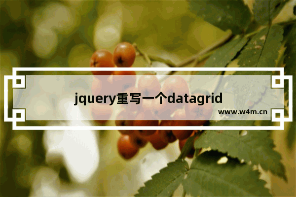 jquery重写一个datagrid