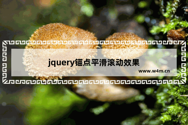 jquery锚点平滑滚动效果