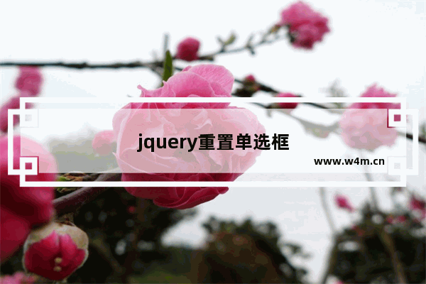 jquery重置单选框