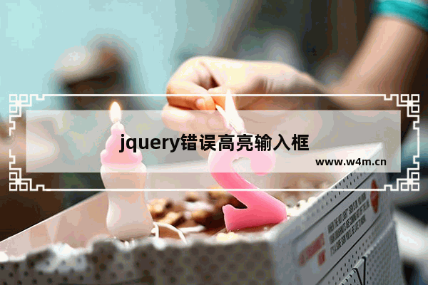 jquery错误高亮输入框