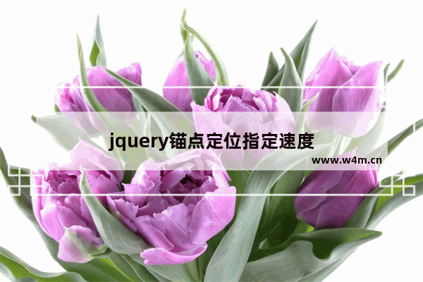 jquery锚点定位指定速度