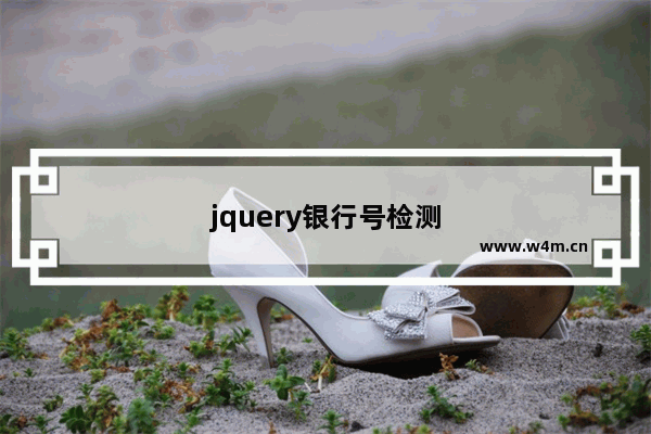 jquery银行号检测