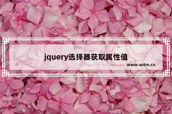 jquery选择器获取属性值