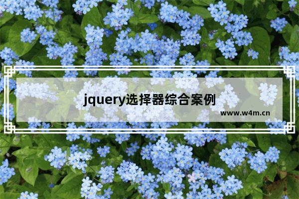 jquery选择器综合案例