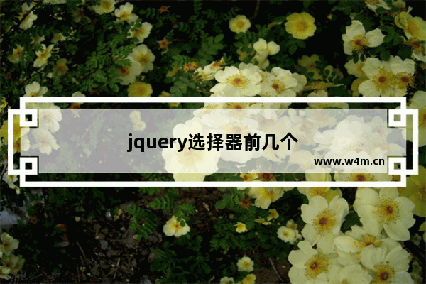 jquery选择器前几个