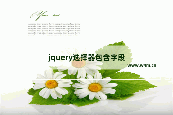 jquery选择器包含字段