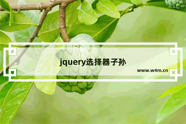 jquery选择器子孙