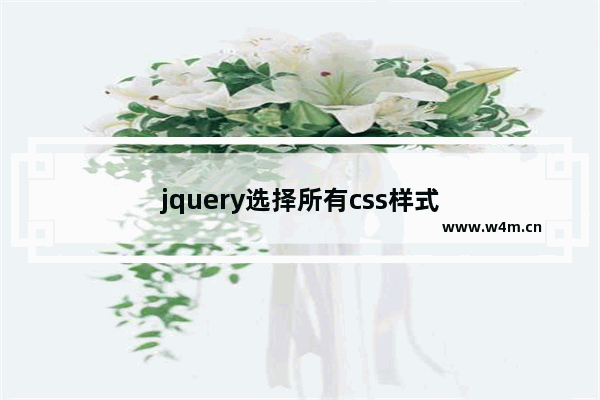 jquery选择所有css样式