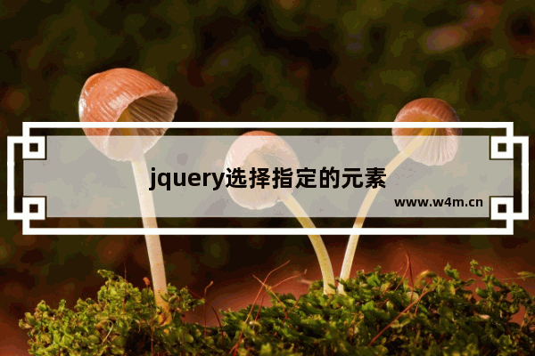 jquery选择指定的元素