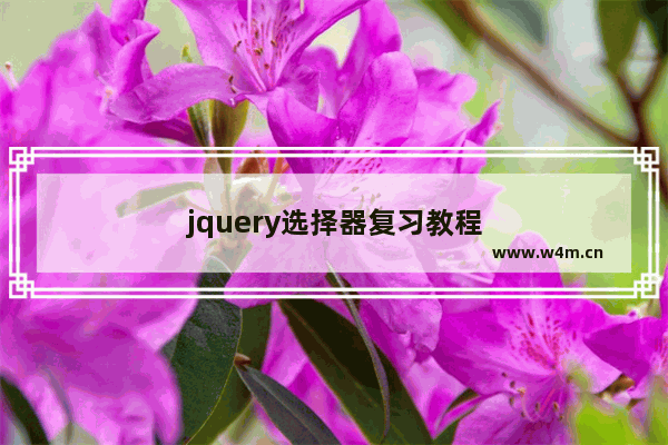 jquery选择器复习教程