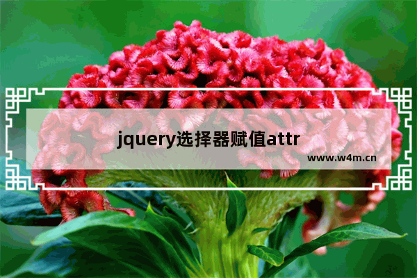 jquery选择器赋值attr