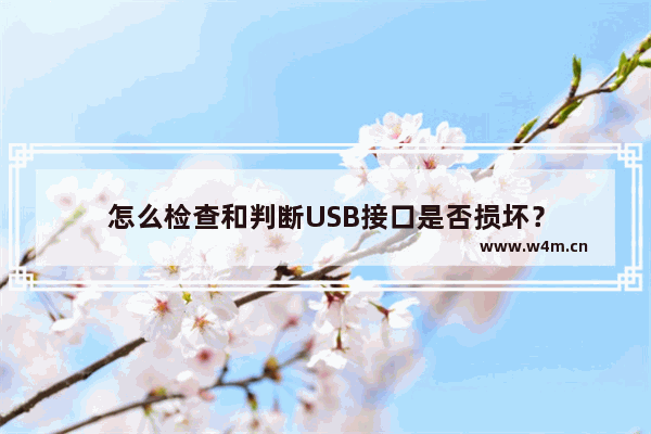 怎么检查和判断USB接口是否损坏？