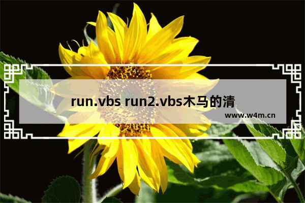 run.vbs run2.vbs木马的清除方法