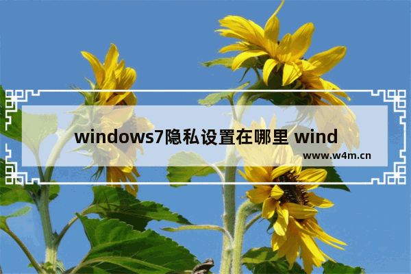 windows7隐私设置在哪里 windows7隐私设置怎么打开