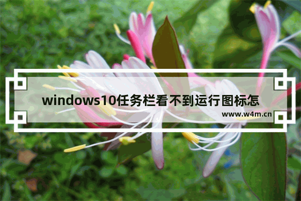 windows10任务栏看不到运行图标怎么办 windows10任务栏看不到运行图标解决办法