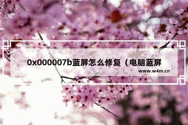 0x000007b蓝屏怎么修复（电脑蓝屏代码0x0000007b解决方法）