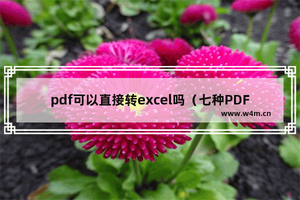 pdf可以直接转excel吗（七种PDF转Excel的转换方法）