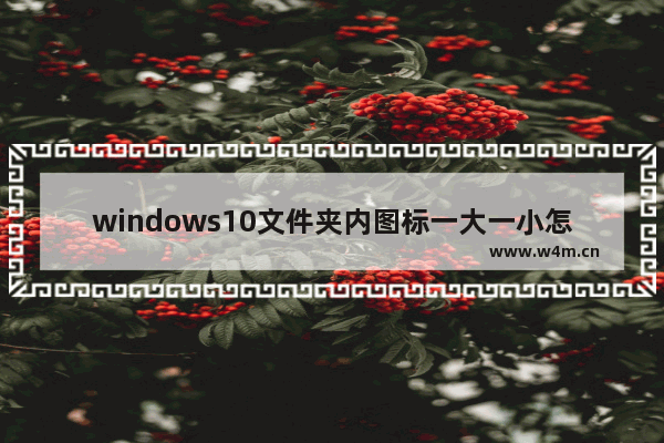 windows10文件夹内图标一大一小怎么办 文件夹内图标一大一小的解决方法