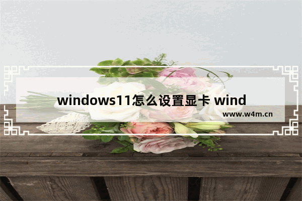 windows11怎么设置显卡 windows11设置显卡教程