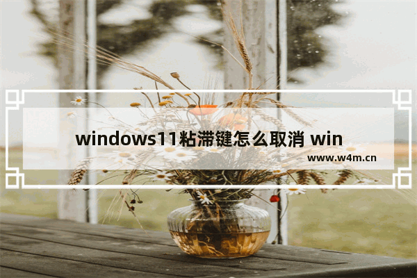 windows11粘滞键怎么取消 windows11粘滞键取消方法