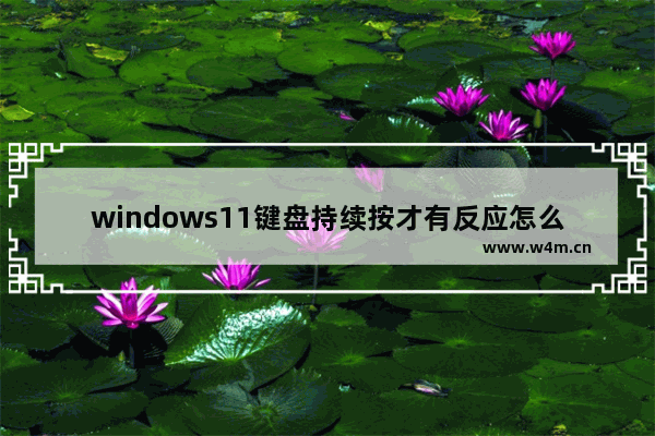 windows11键盘持续按才有反应怎么解决 windows11键盘持续按才有反应解决方法