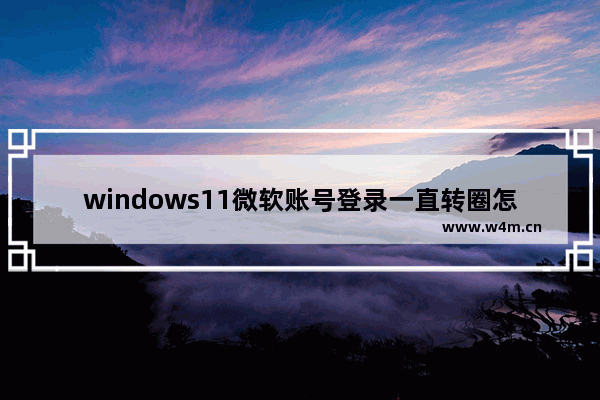 windows11微软账号登录一直转圈怎么办 windows11微软账号登录一直转圈解决办法