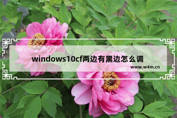 windows10cf两边有黑边怎么调 windows10玩cf两边有黑边的解决方法