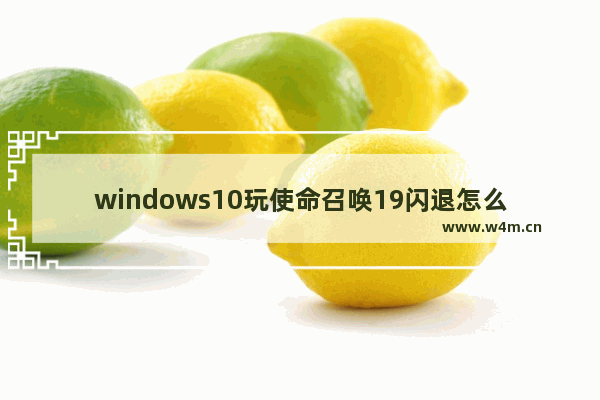 windows10玩使命召唤19闪退怎么办 windows10玩使命召唤19闪退的解决方法