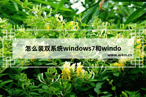 怎么装双系统windows7和windows10 如何装双系统windows7和windows10