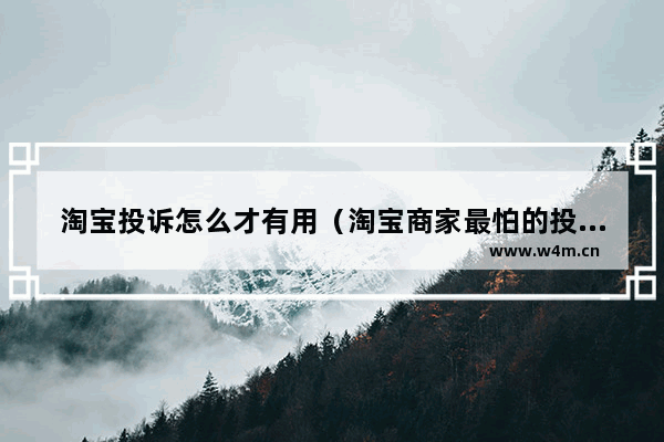 淘宝投诉怎么才有用（淘宝商家最怕的投诉方式是什么）