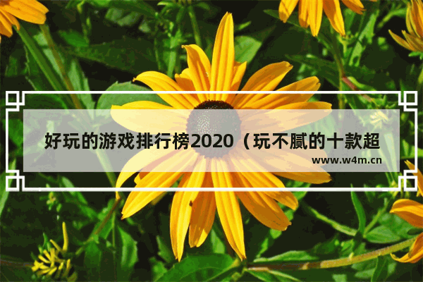 好玩的游戏排行榜2020（玩不腻的十款超高画质大作）