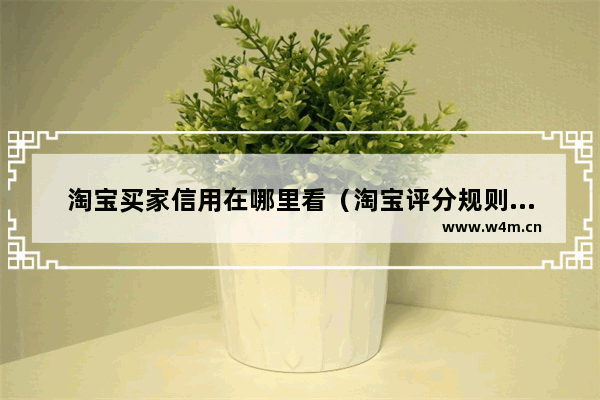 淘宝买家信用在哪里看（淘宝评分规则是怎样的）