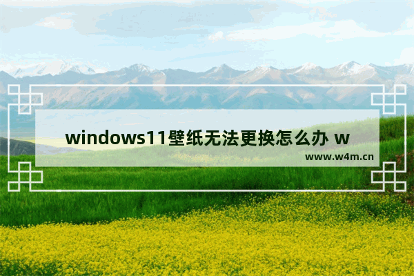 windows11壁纸无法更换怎么办 windows11壁纸无法更换解决方法