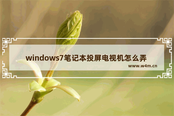 windows7笔记本投屏电视机怎么弄 windows7笔记本投屏电视机怎么操作