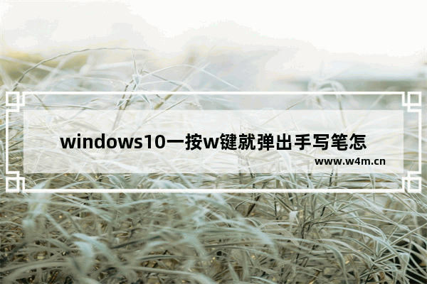 windows10一按w键就弹出手写笔怎么关 windows10一按w键就弹出手写笔关闭方法