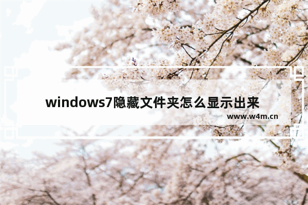 windows7隐藏文件夹怎么显示出来 windows7隐藏文件夹怎么显示出来方法