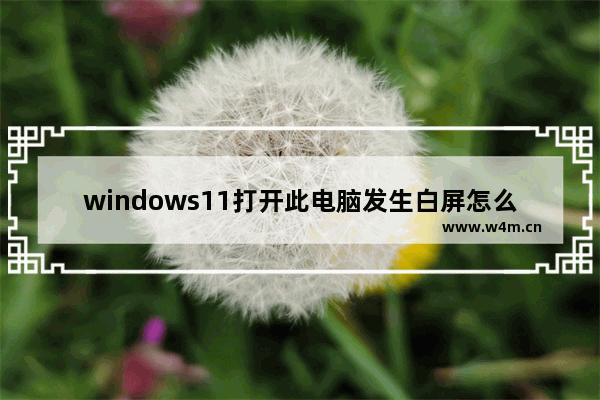 windows11打开此电脑发生白屏怎么办 windows11打开此电脑白屏解决方法