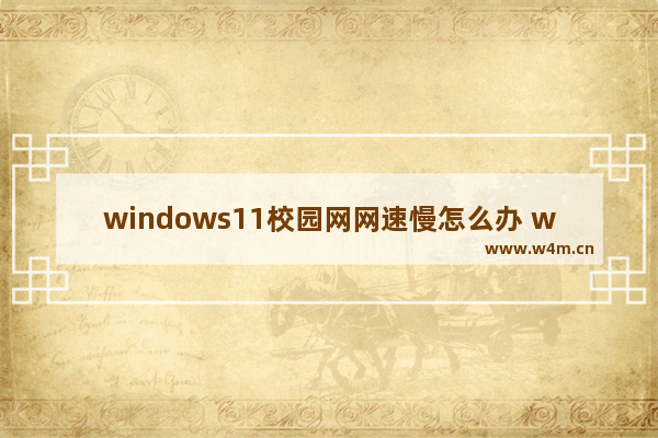 windows11校园网网速慢怎么办 windows11校园网网速慢解决方案