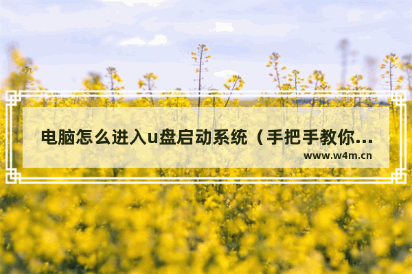 电脑怎么进入u盘启动系统（手把手教你u盘启动）