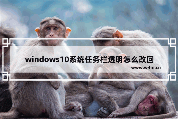 windows10系统任务栏透明怎么改回来 windows10系统任务栏透明改回来方法