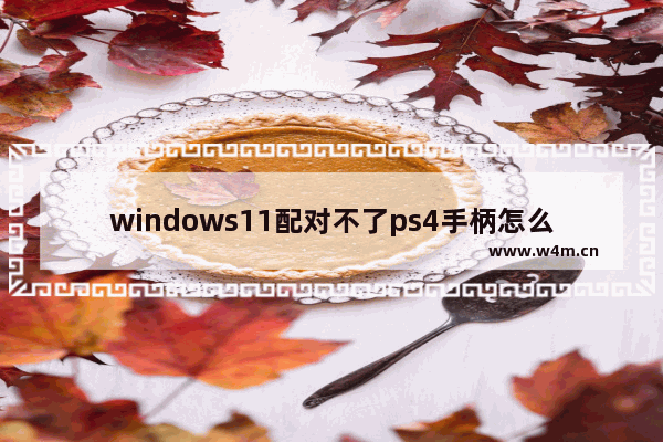 windows11配对不了ps4手柄怎么办 windows11配对ps4手柄教程