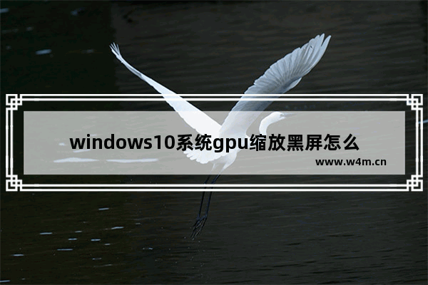 windows10系统gpu缩放黑屏怎么办 windows10系统gpu缩放黑屏的解决方法