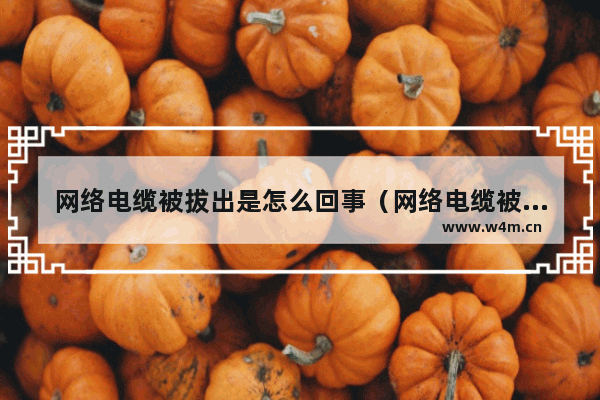 网络电缆被拔出是怎么回事（网络电缆被拔出的原因和解决办法）