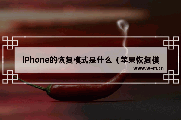 iPhone的恢复模式是什么（苹果恢复模式和dfu模式的区别介绍）