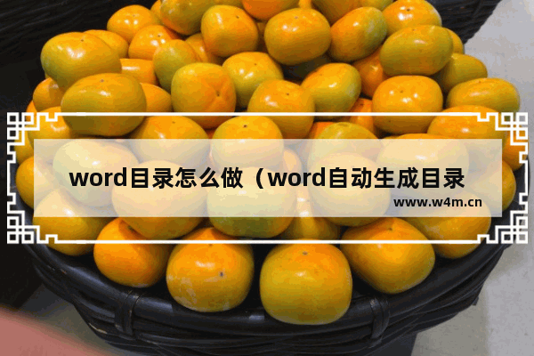 word目录怎么做（word自动生成目录详细教程）