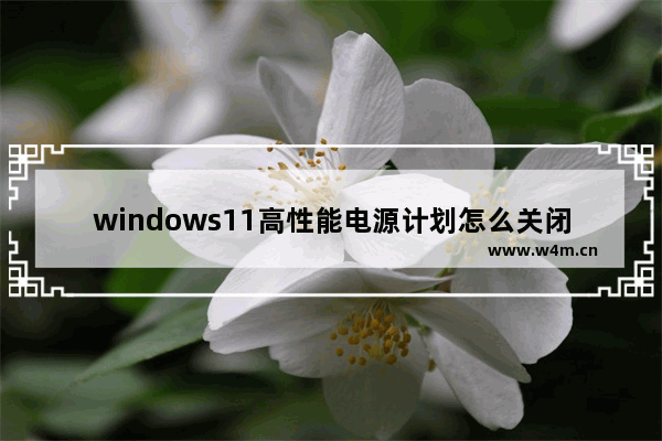 windows11高性能电源计划怎么关闭 windows11高性能电源计划关闭方法