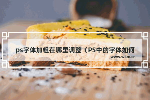 ps字体加粗在哪里调整（PS中的字体如何进行加粗）