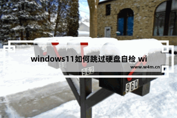 windows11如何跳过硬盘自检 windows11怎么跳过硬盘自检