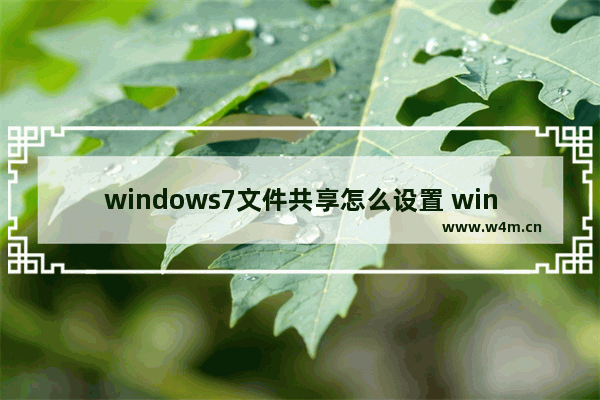 windows7文件共享怎么设置 windows7文件共享如何设置