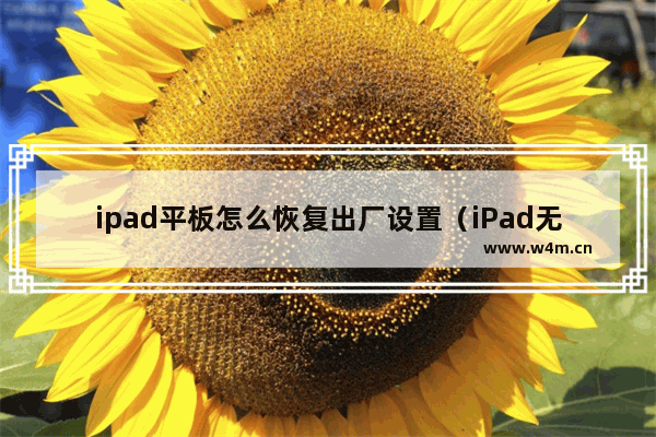 ipad平板怎么恢复出厂设置（iPad无法解锁时如何强制还原）